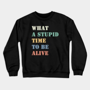 What a stupid time to be alive Crewneck Sweatshirt